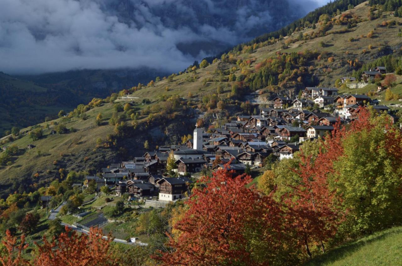 Gemutliche Wohnung Mit Traumaussicht! Albinen Dış mekan fotoğraf